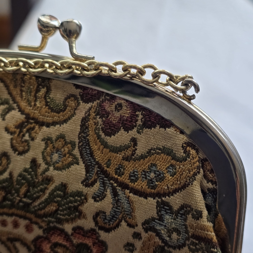 Vintage Walborg Floral Tapestry Handbag Made In Italy - Picture 10 of 10